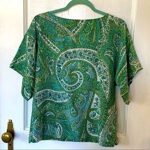 Talbots silk/cotton blend blouse, petite size small